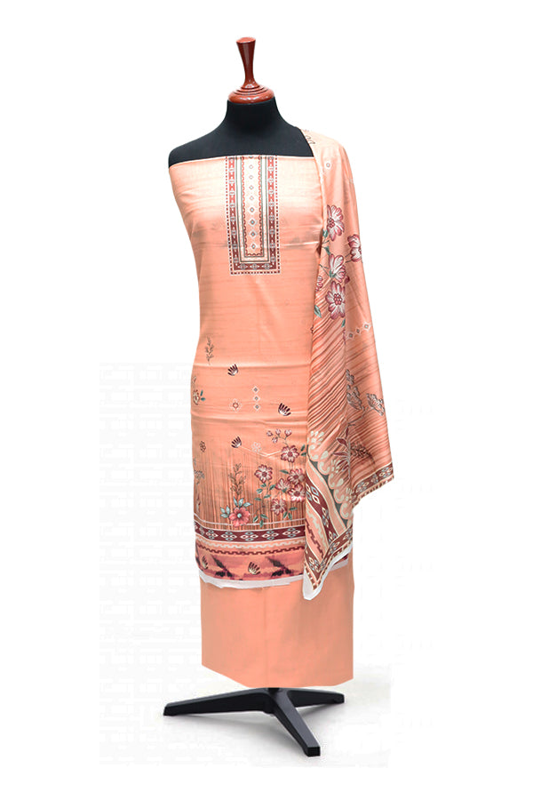 Hamdam Floral Lawn`24 (Vol-2) D#5766 (Peach)