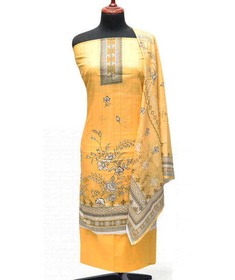 Hamdam Floral Lawn`24 (Vol-2) D#5766 (Yellow)