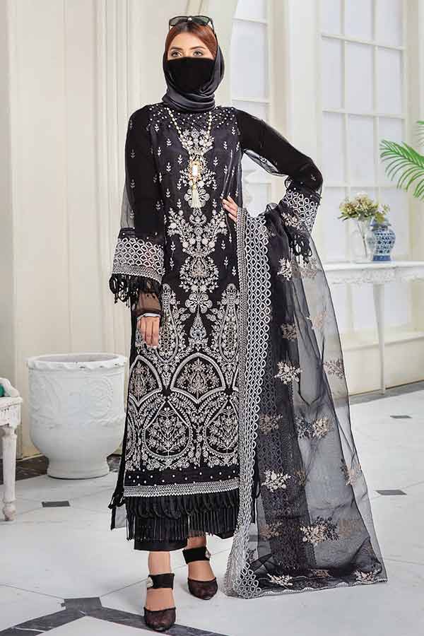 Hamdam Hazel Emb Organza`22 D#01