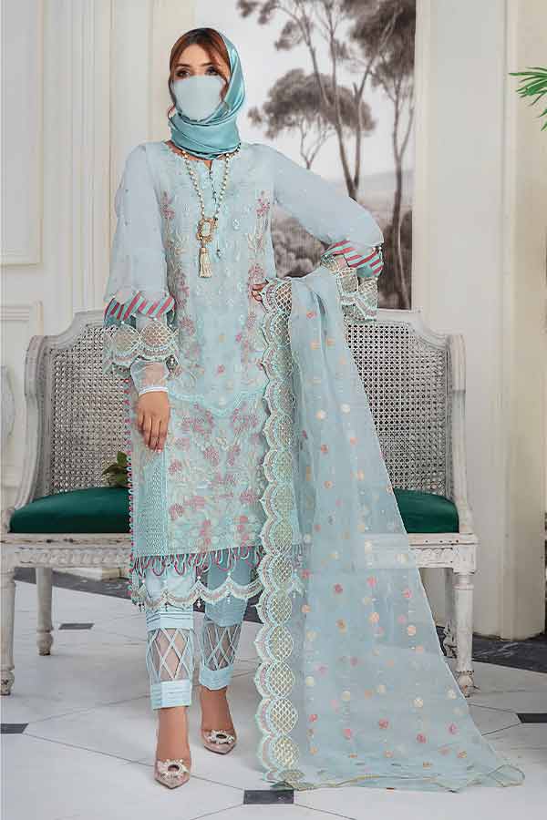 Hamdam Hazel Emb Organza`22 D#10