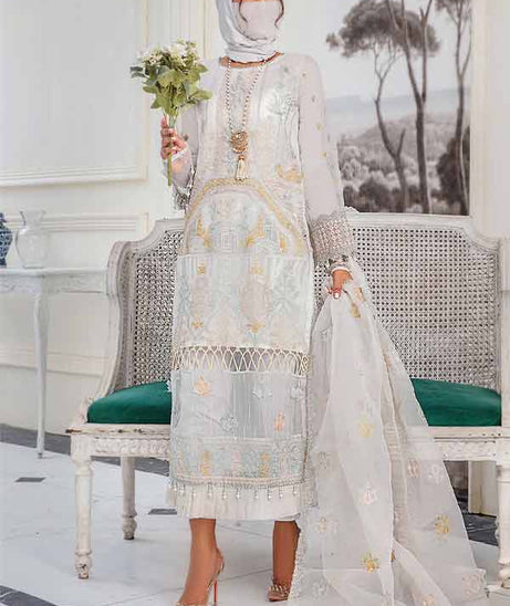 Hamdam Hazel Emb Organza`22 D#02