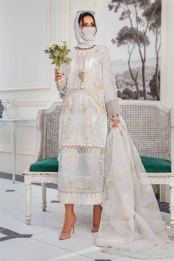 Hamdam Hazel Emb Organza`22 D#02