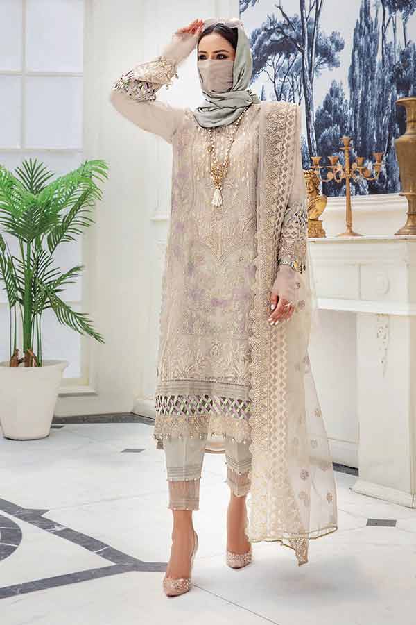 Hamdam Hazel Emb Organza`22 D#03