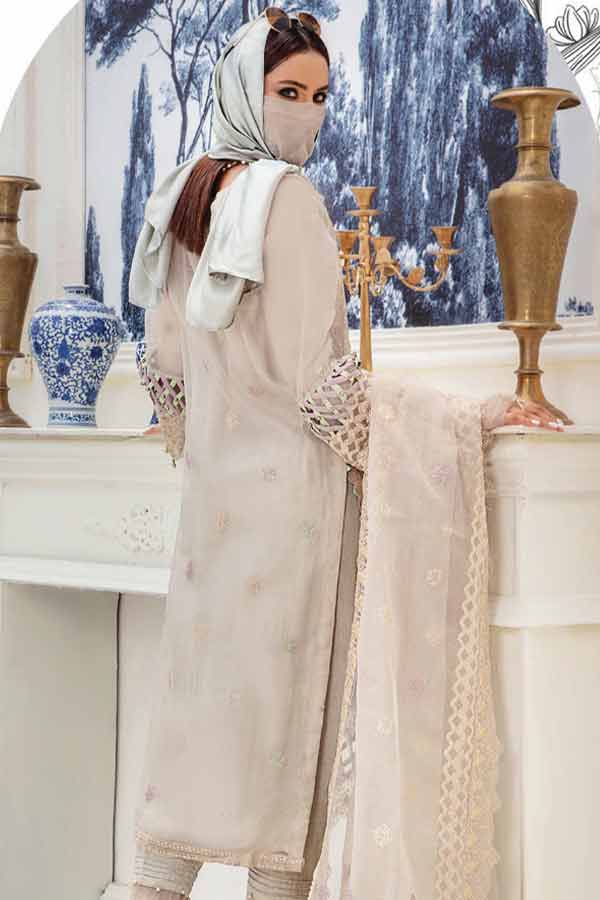 Hamdam Hazel Emb Organza`22 D#03