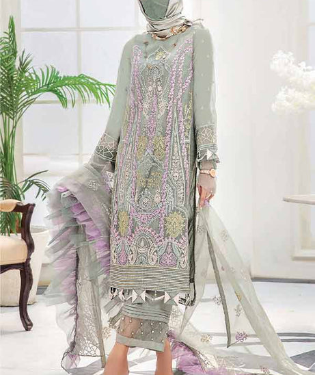 Hamdam Hazel Emb Organza`22 D#04