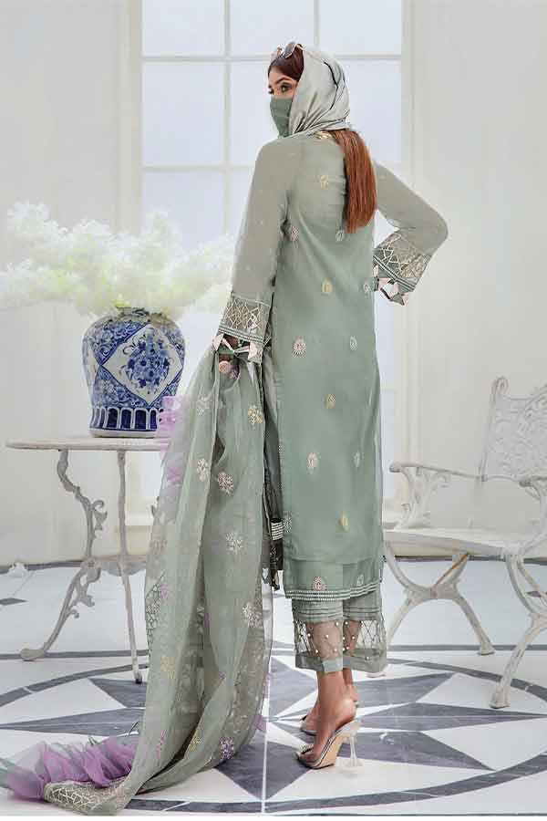Hamdam Hazel Emb Organza`22 D#04