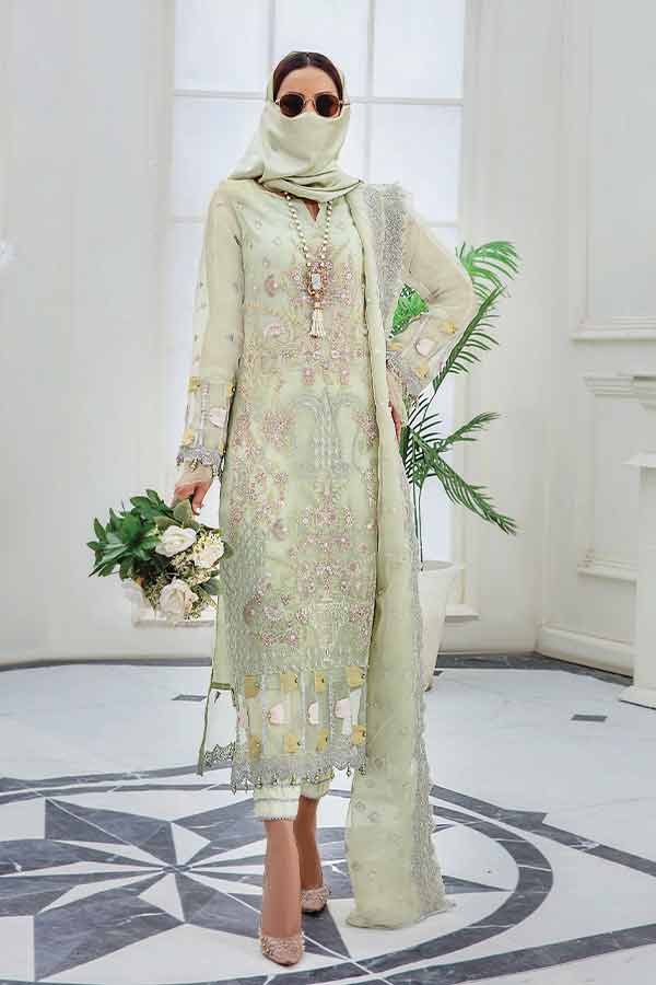 Hamdam Hazel Emb Organza`22 D#08