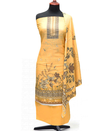 Hamdam Karandi Lawn'24 D#13021 (Mustard)