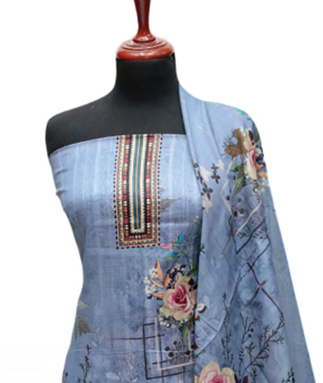 Hareem Doria Print Lawn`25 D#1204 (Grey)