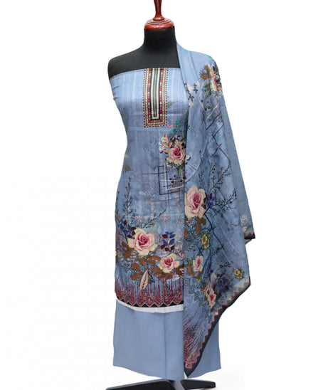 Hareem Doria Print Lawn`25 D#1204 (Grey)