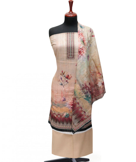 Hareem Doria Print Lawn`25 D#1205 (Fawn)