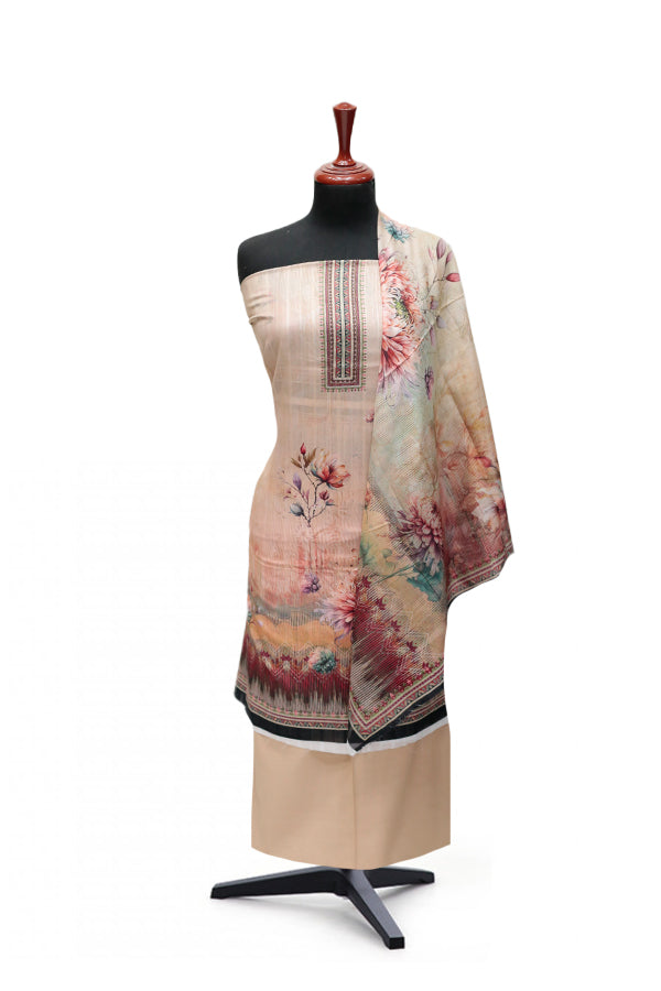 Hareem Doria Print Lawn`25 D#1205 (Fawn)