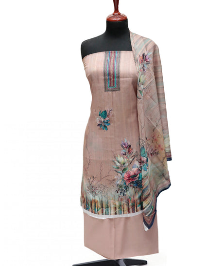 Hareem Doria Print Lawn`25 D#1206 (Peach)