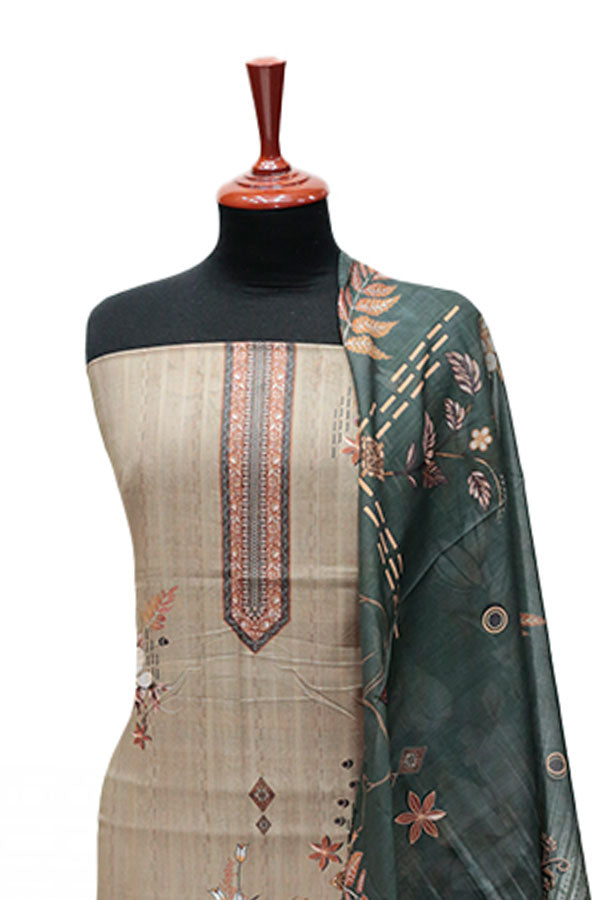 Hareem Doria Print Lawn`25 D#1208 (L Brown)