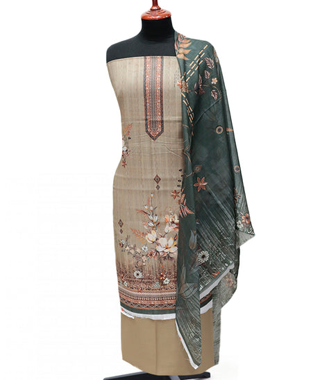 Hareem Doria Print Lawn`25 D#1208 (L Brown)
