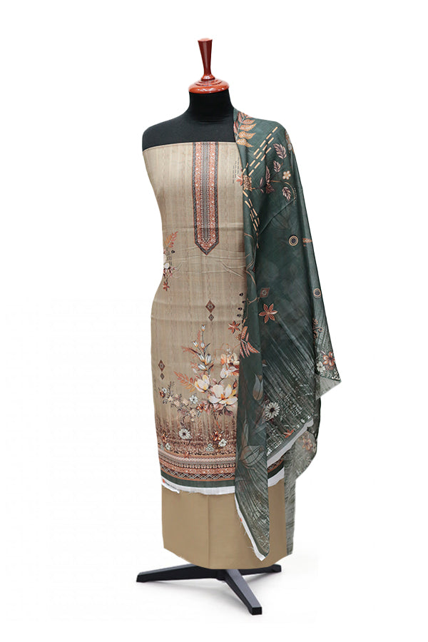 Hareem Doria Print Lawn`25 D#1208 (L Brown)