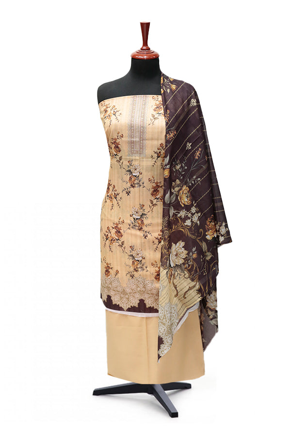 Hareem Doria Print Lawn`25 D#1211 (L Peach)