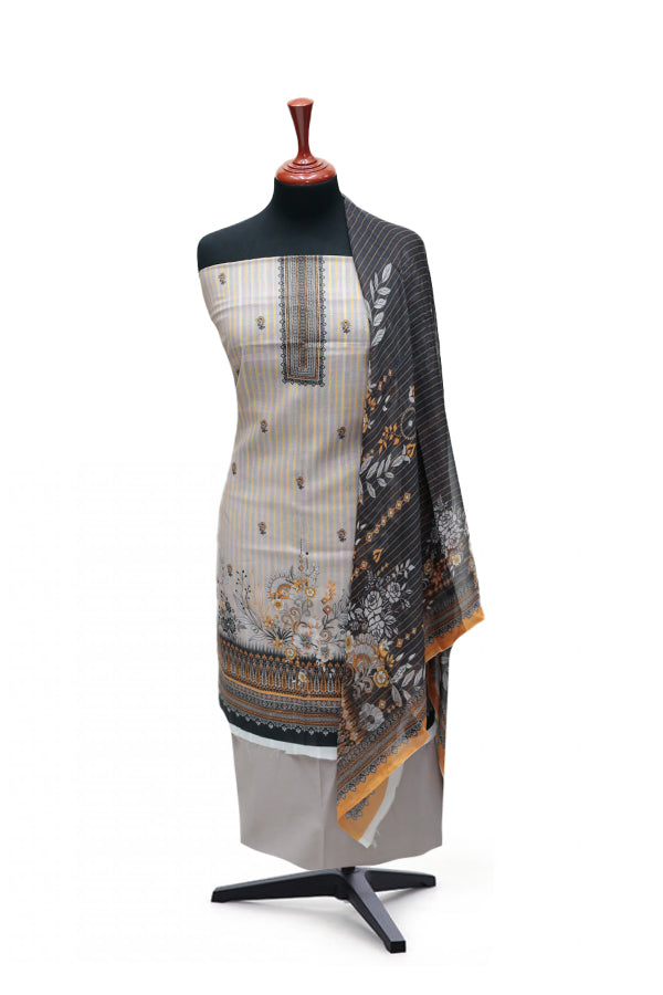 Hareem Premium Lawn`25 D#1407 (Grey)