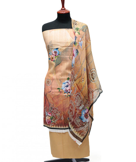 Hareem Premium Lawn`25 D#1410 (Brown)