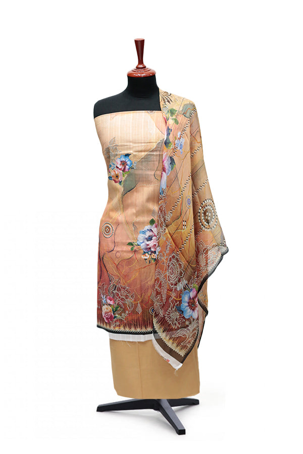 Hareem Premium Lawn`25 D#1410 (Brown)