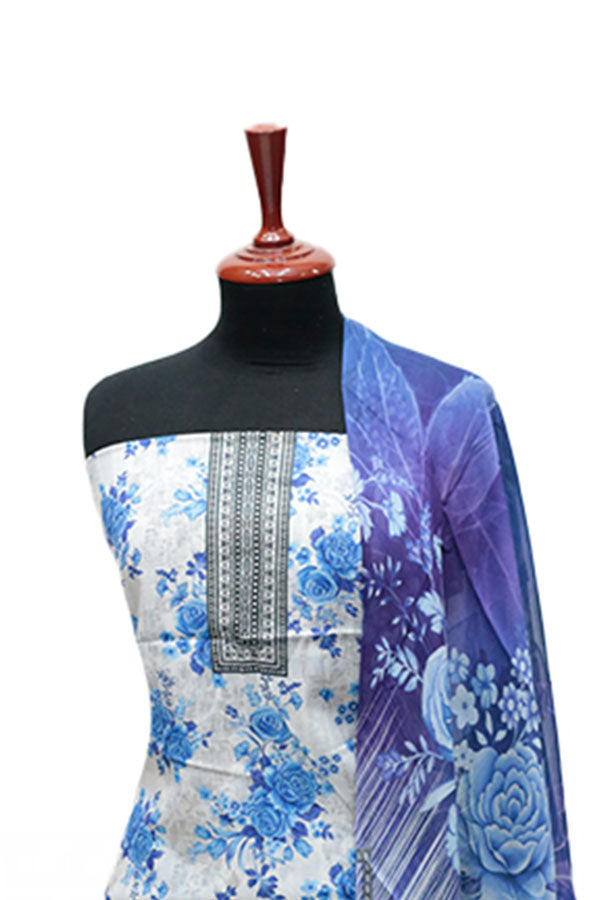 Hareem Premium Lawn`25 D#1412 (Silver)