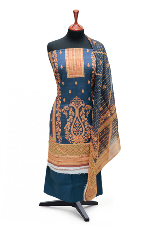 Hareem Print Lawn`25 D#1864 (N Blue)