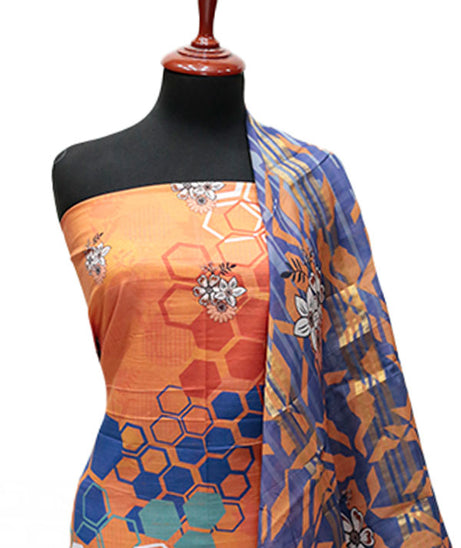 Hareem Print Lawn`25 D#2800 (Rust)