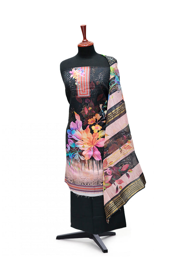 Hareem Print Lawn`25 D#2802 (Black)