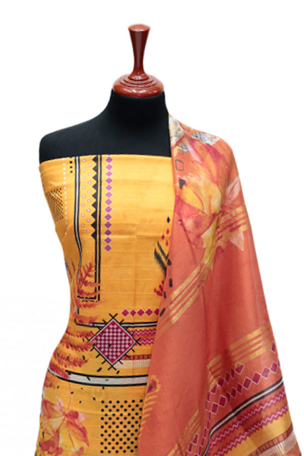 Hareem Print Lawn`25 D#2805 (Mustard)