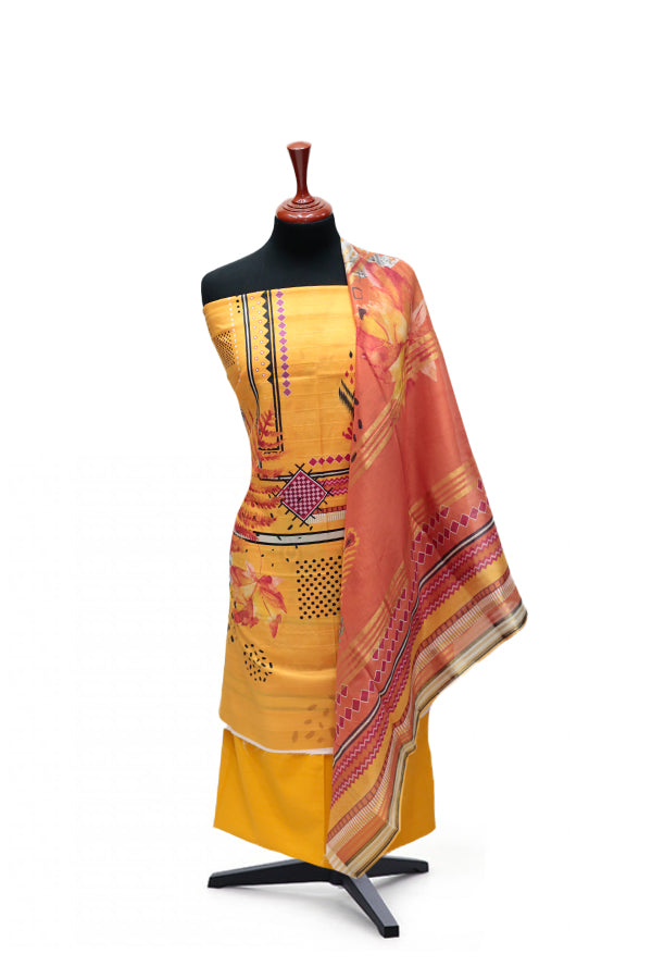 Hareem Print Lawn`25 D#2805 (Mustard)