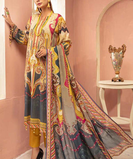 Shaista Hareem Print Lawn`21 D#36