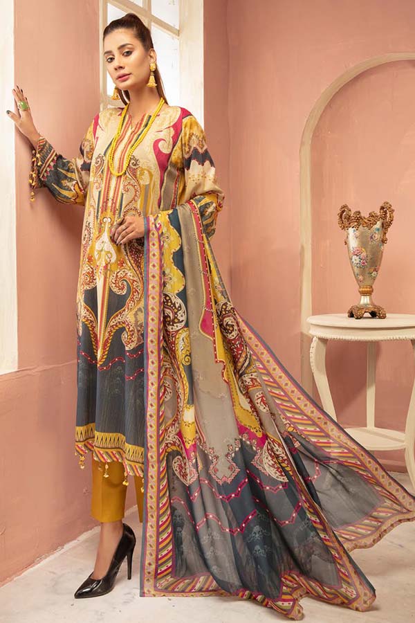 Shaista Hareem Print Lawn`21 D#36