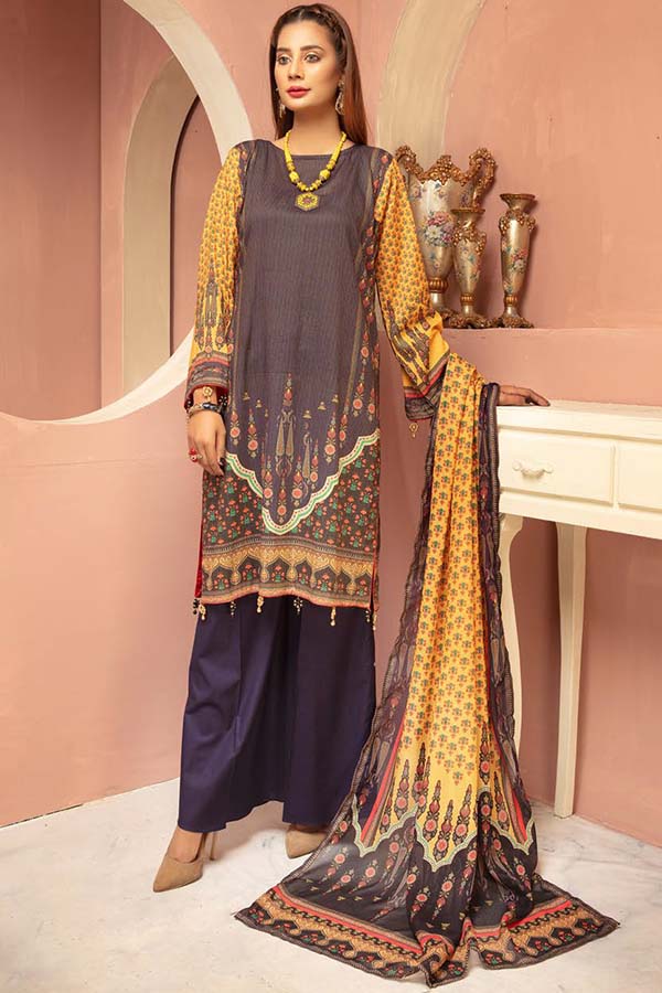 Shaista Hareem Print Lawn`21 D#37