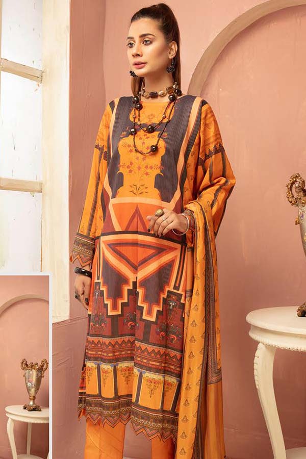 Shaista Hareem Print Lawn`21 D#38