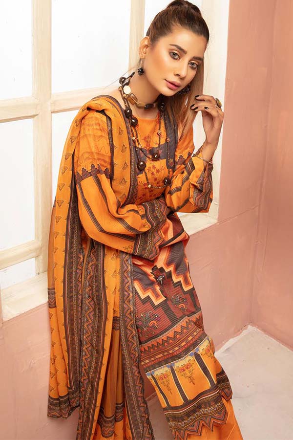 Shaista Hareem Print Lawn`21 D#38