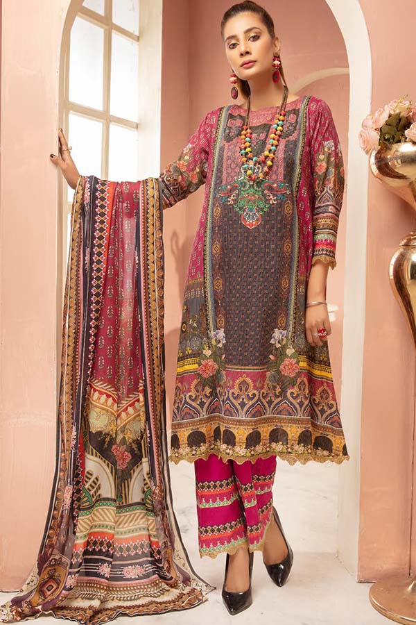 Shaista Hareem Print Lawn`21 D#39