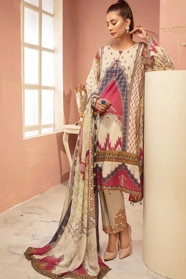 Shaista Hareem Print Lawn`21 D#40