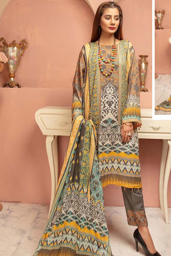 Shaista Hareem Print Lawn`21 D#41