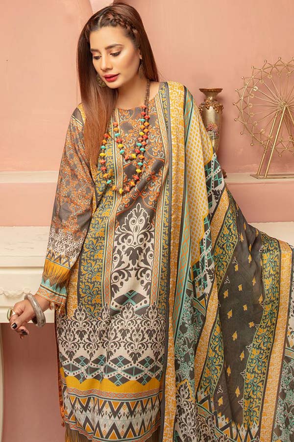 Shaista Hareem Print Lawn`21 D#41