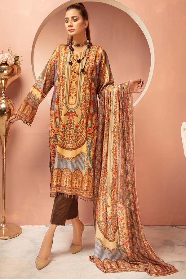 Shaista Hareem Print Lawn`21 D#42