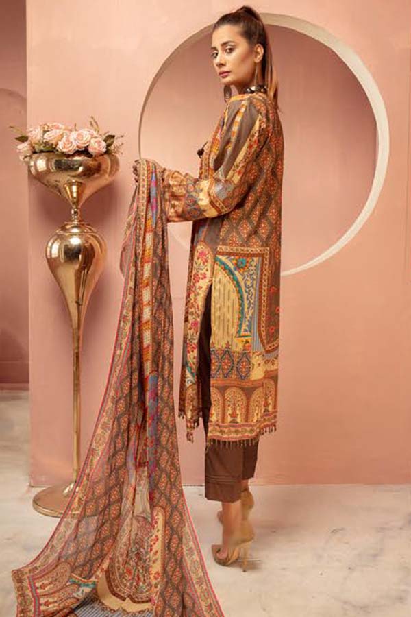 Shaista Hareem Print Lawn`21 D#42