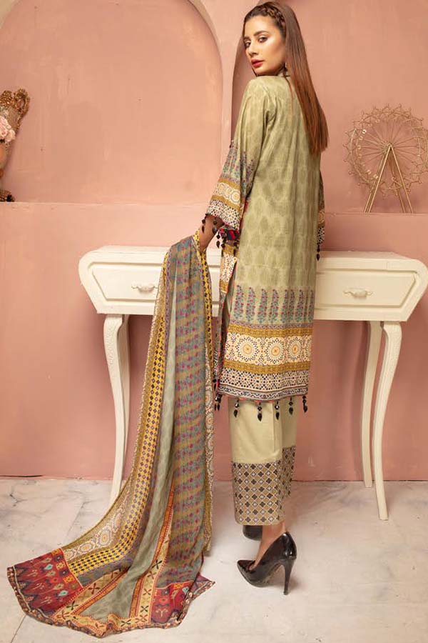 Shaista Hareem Print Lawn`21 D#43