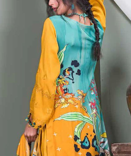 Hoor Emb Linen W/Cotail Shawl'20 D#33