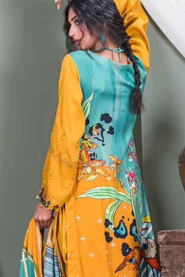 Hoor Emb Linen W/Cotail Shawl'20 D#33