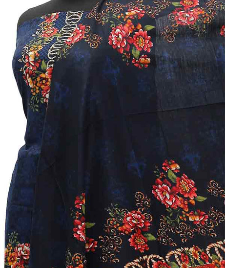 Hooria Print Linen`21 D#1039 (N-Blue)