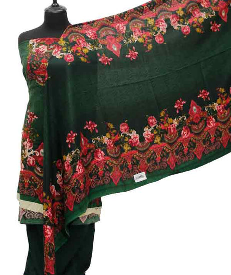 Hooria Print Linen`21 D#1041 (B-Green)