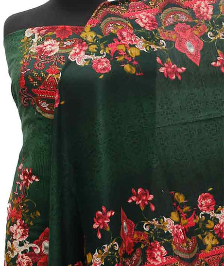 Hooria Print Linen`21 D#1041 (B-Green)