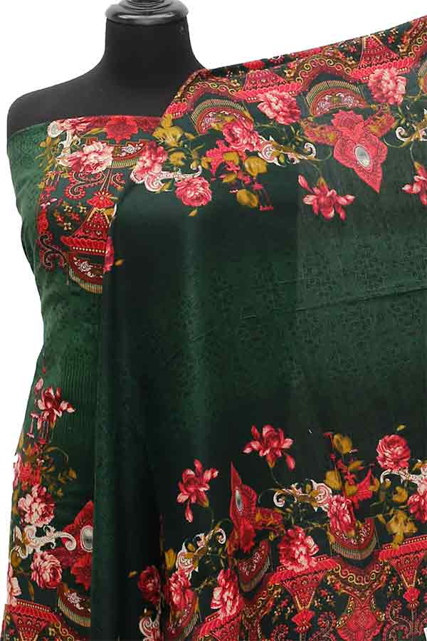 Hooria Print Linen`21 D#1041 (B-Green)