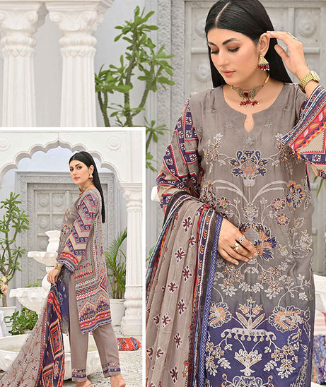 Hooriya &amp; Minahil D/Viscose`22 D#1 (Blue)