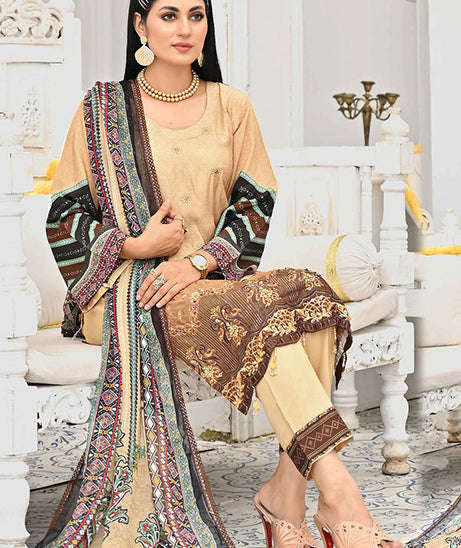 Hooriya &amp; Minahil D/Viscose`22 D#1 (Golden)